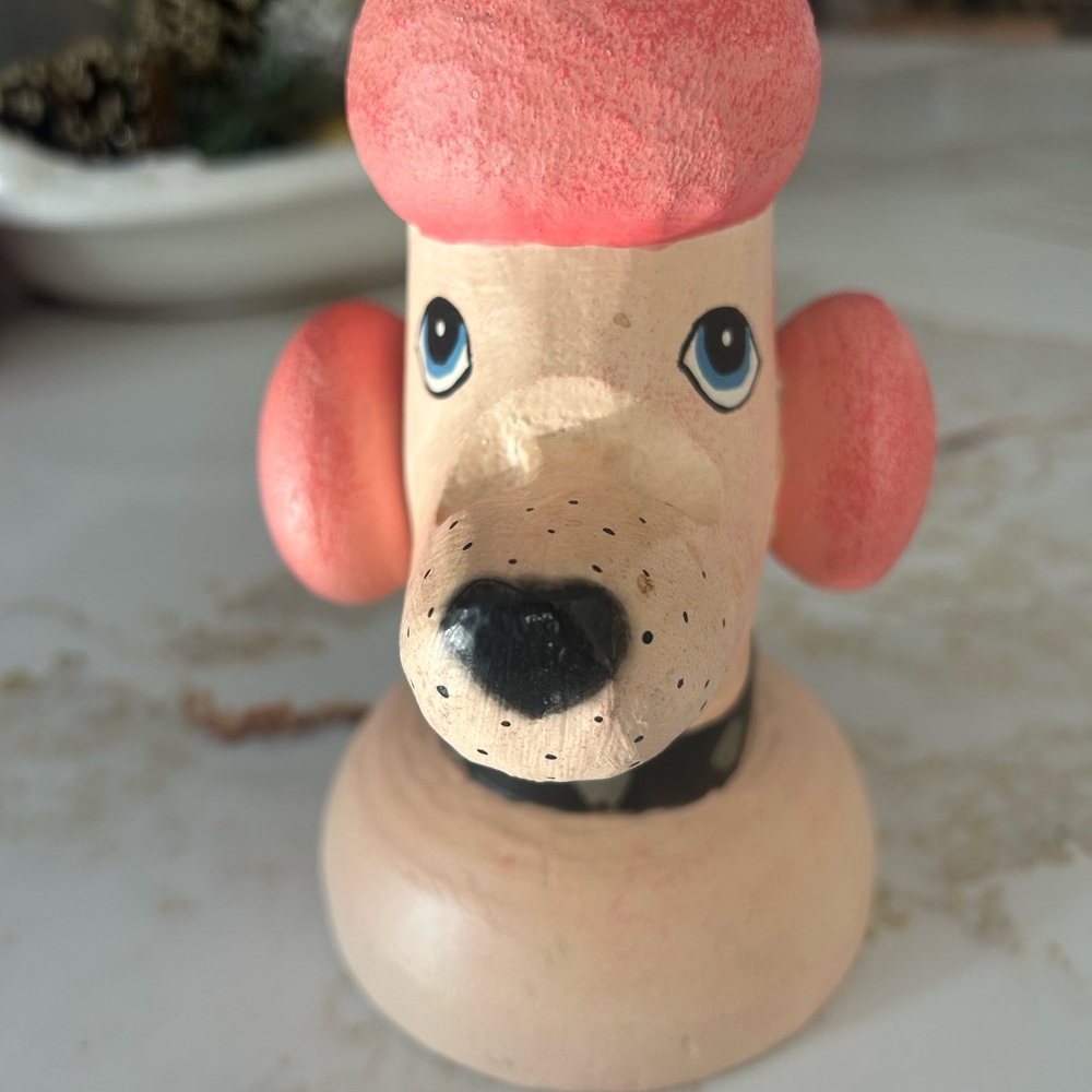 Pink Poodle Dog eyeglass holder - Picture 2 of 6